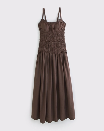 Bra-Free Smocked Drop-Waist Maxi Dress
