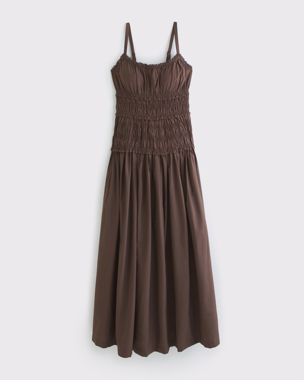 Bra-Free Smocked Drop-Waist Maxi Dress
