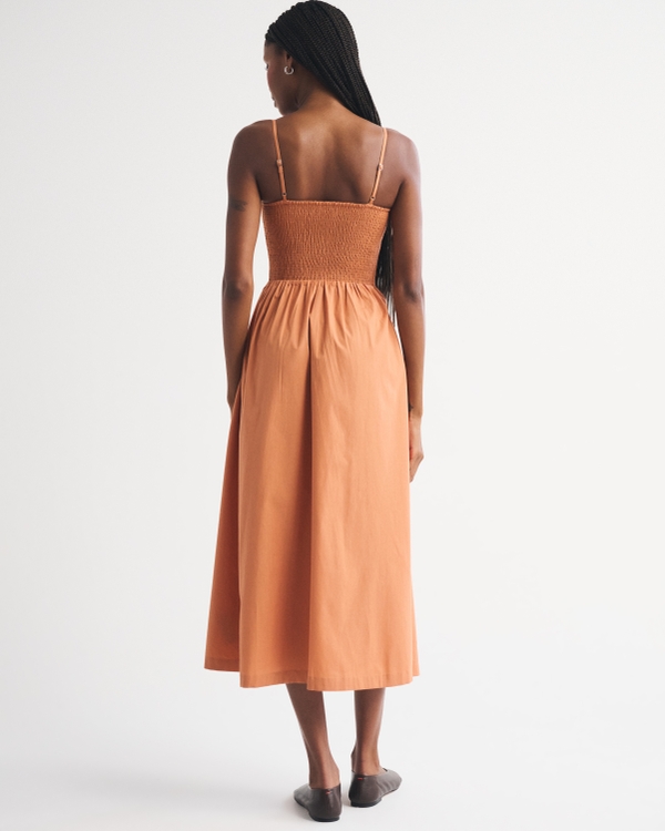 midi square neck dress Bebe Women's Square Neck Ruffle Lace Midi Dress main image 1