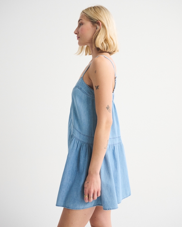 Women's Denim Scoopneck Flowy Mini Dress | Women's Dresses & Jumpsuits |  Abercrombie.com