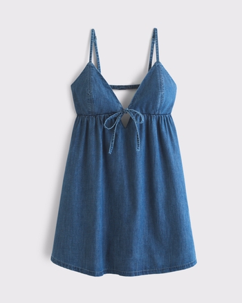 Bra-Free Tie-Front Chambray Skort from Abercrombie & Fitch - $85