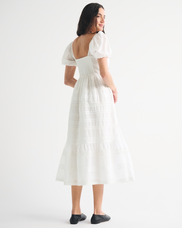 knee length dresses for ladies Mélisande layered lace-trim midi dress main image 1