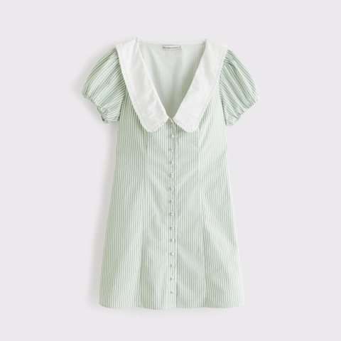 Женские платья Abercrombie & Fitch Short-Sleeve Collared Mini Dress