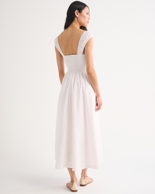 cap sleeve corset midi dress abercrombie Cap Sleeve Corset Midi Dress