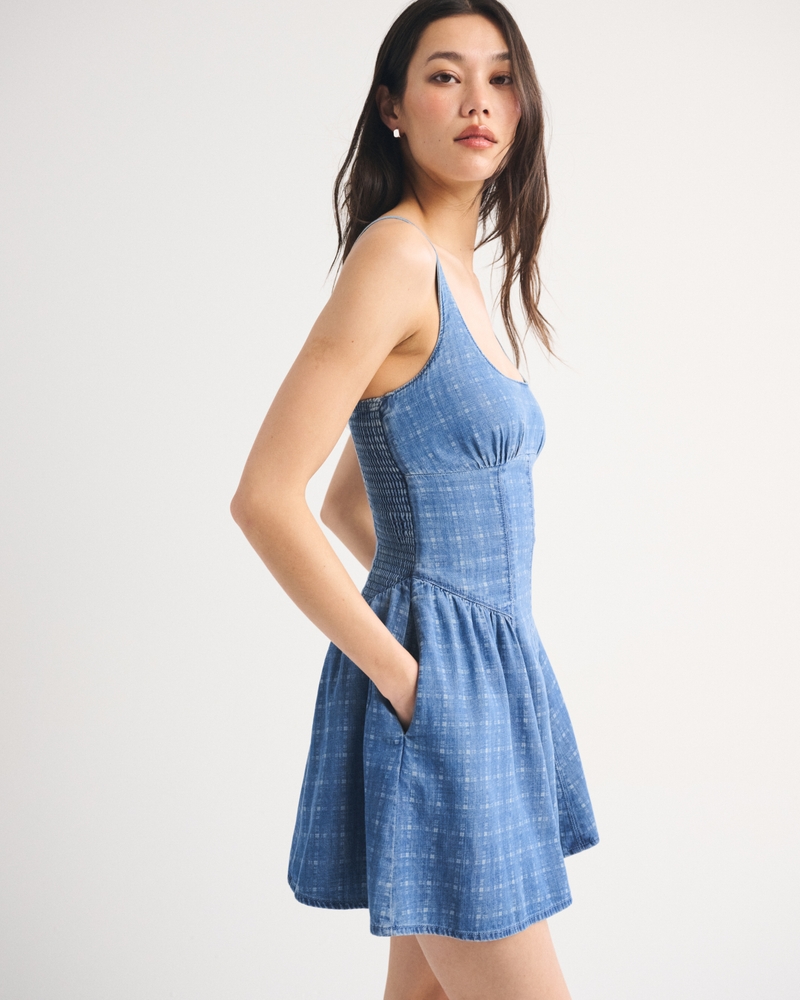 A&F Bra-Free Dylan Chambray Mini Dress - thumbnail 4