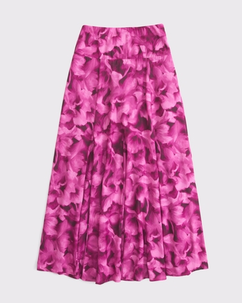 ABERCROMBIE & FITCH Women's High Rise Flowy Maxi Set Skirt | Women's New Arrivals | Abercrombie.com