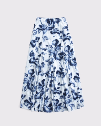 High Rise Flowy Maxi Set Skirt
