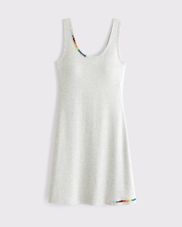 Pride Bra-Free Knit Mini Dress, Heather Gray view 1