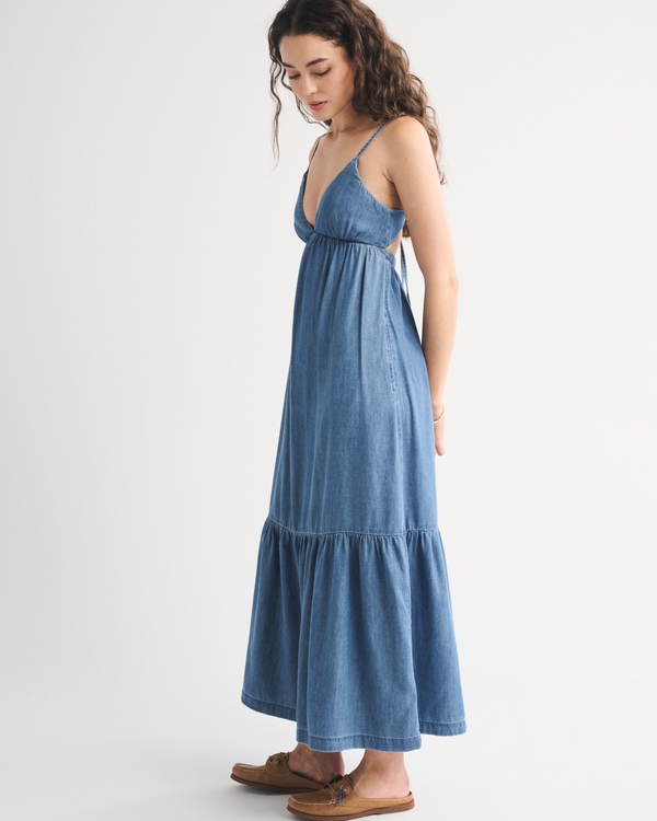 blue dress stain V-Neck Spaghetti Straps Stain Homecoming Dresses