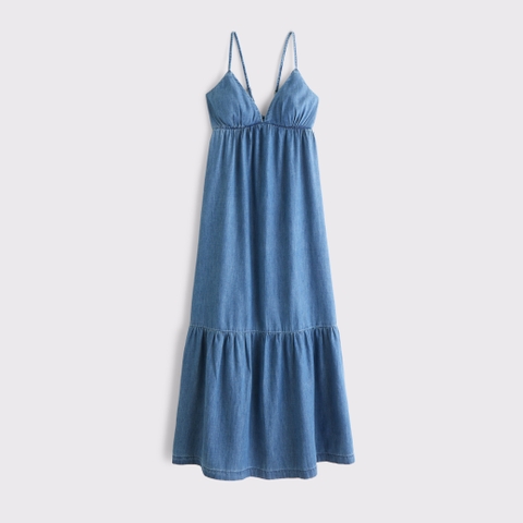 Женские платья Abercrombie & Fitch Bra-Free Chambray Flowy Maxi Dress