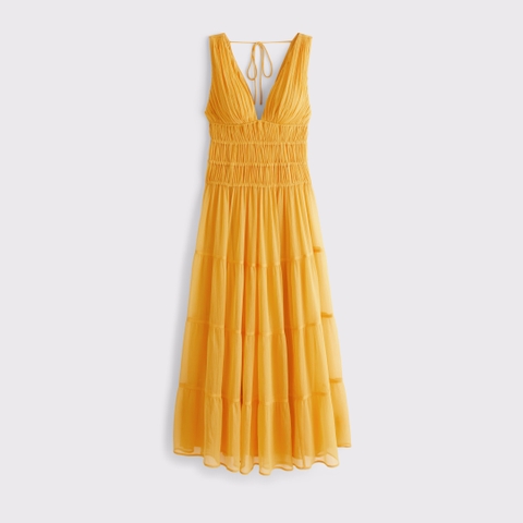 Женские платья Abercrombie & Fitch Bra-Free Ruched Flowy Maxi Dress