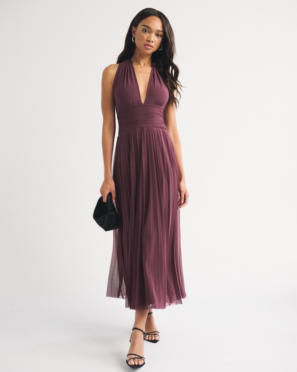 A&F Giselle 5-in-1 Convertible Maxi Dress, Maroon view 1
