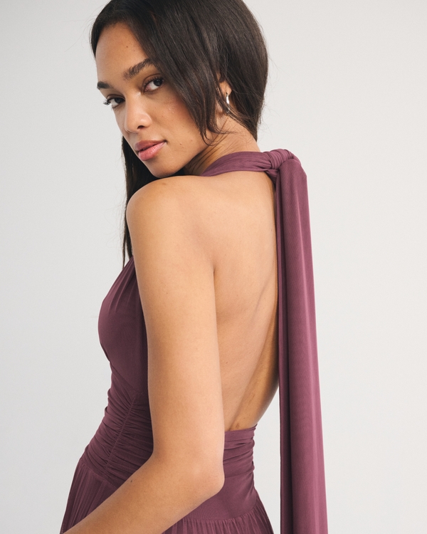 A&F Giselle 5-in-1 Convertible Maxi Dress, Maroon view 2