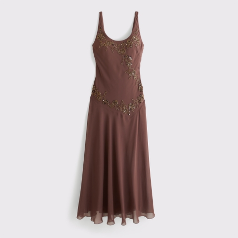 Женские платья Abercrombie & Fitch Bra-Free Embellished Scoop Neck Maxi Dress