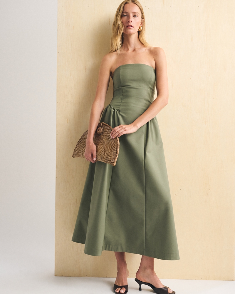 Bra-Free Strapless Dipped-Waist Maxi Dress - thumbnail 10
