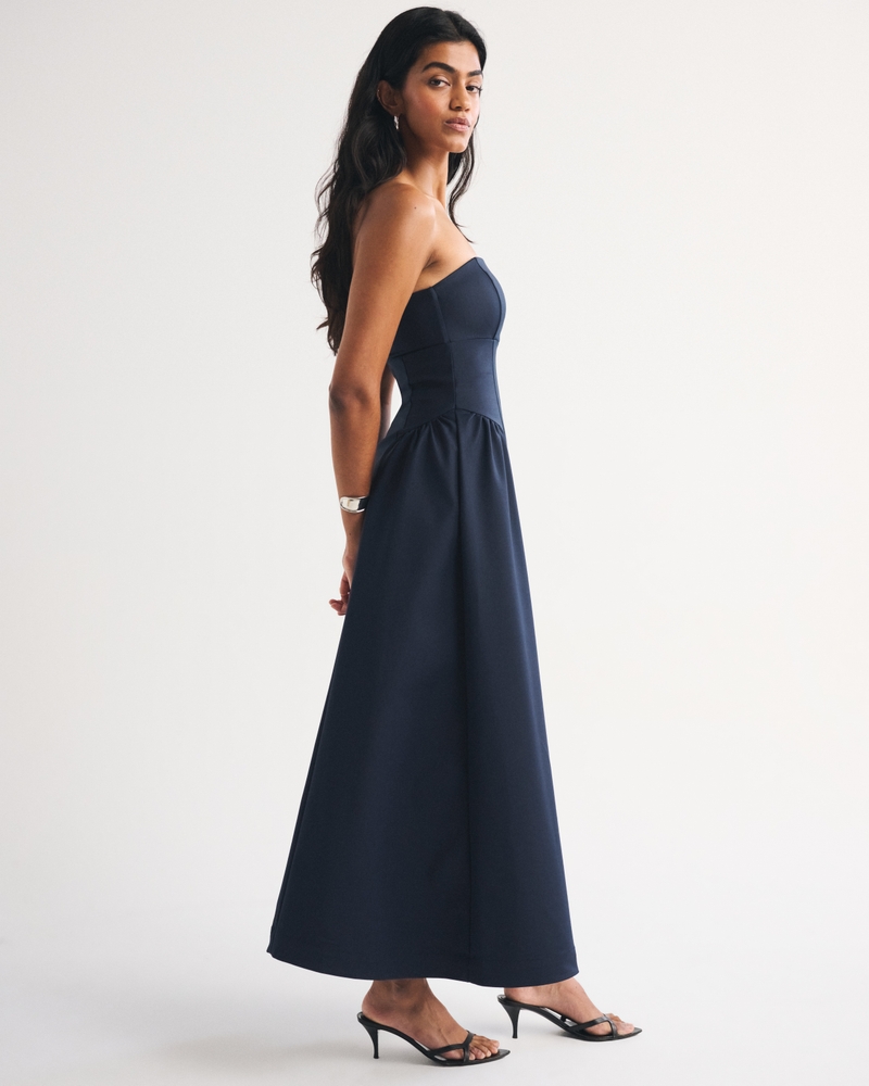 Bra-Free Strapless Dipped-Waist Maxi Dress - thumbnail 7