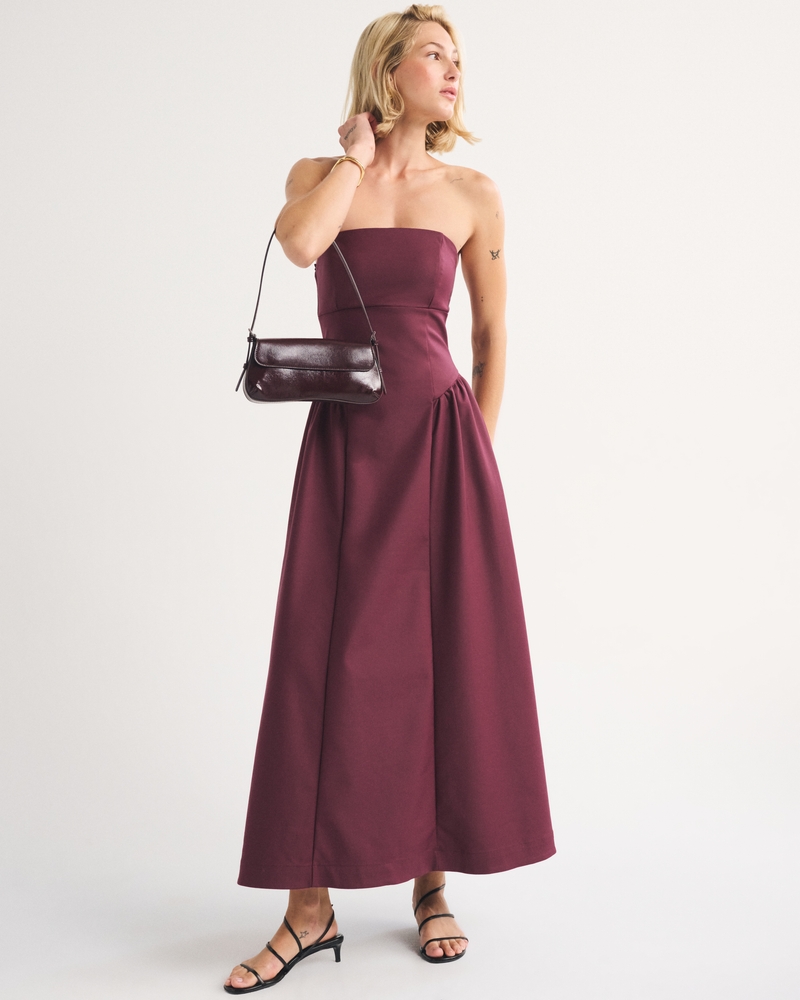 Bra-Free Strapless Dipped-Waist Maxi Dress - thumbnail 2