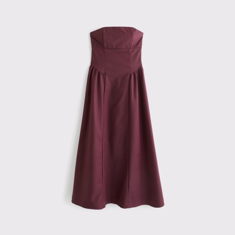 Женские платья Abercrombie & Fitch Bra-Free Strapless Dipped-Waist Maxi Dress