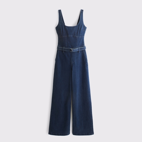 Женские комбинезоны Abercrombie & Fitch Belted Denim Jumpsuit