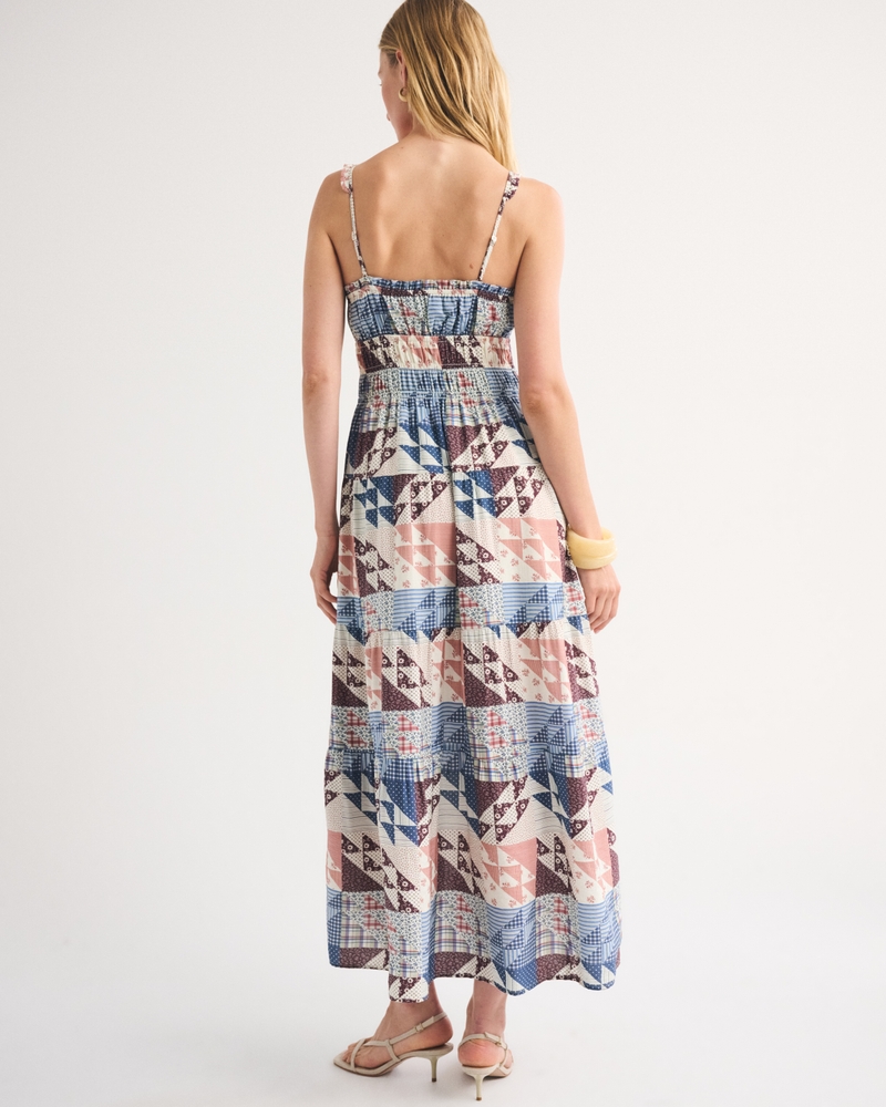 Bra-Free Button-Through Smocked Maxi Dress - thumbnail 8