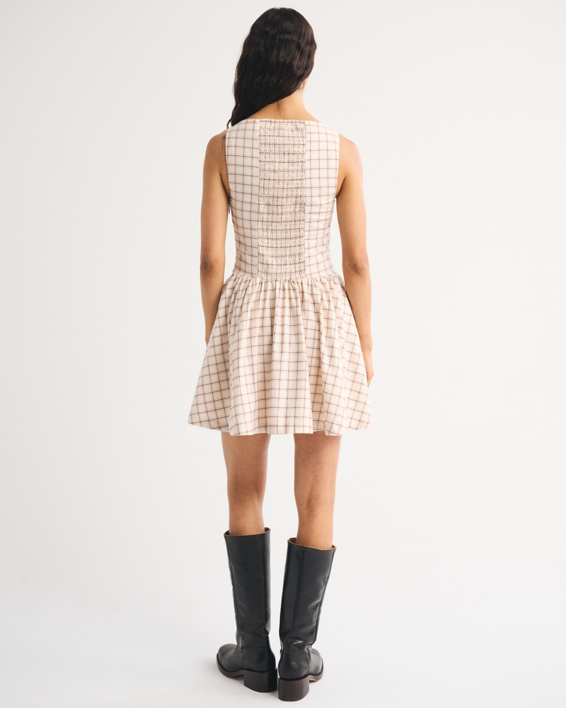 High Neck Button-Embellished Mini Dress - thumbnail 10