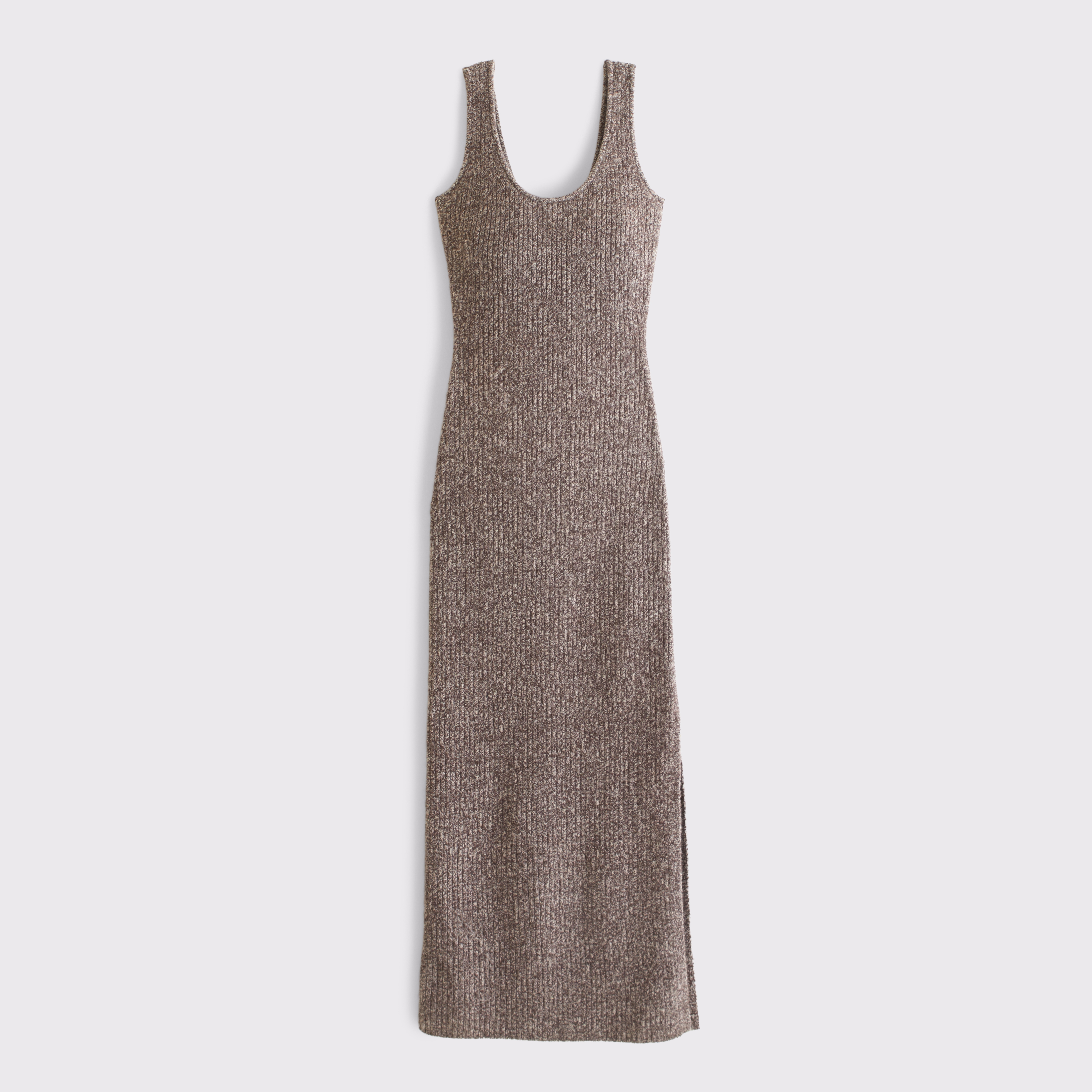Женское платье Abercrombie & Fitch Merino Wool-Blend Scoop Neck Maxi Sweater Dress, цвет: Коричневый — фото 1