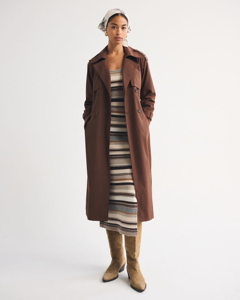 Merino Wool-Blend Scoop Neck Maxi Sweater Dress