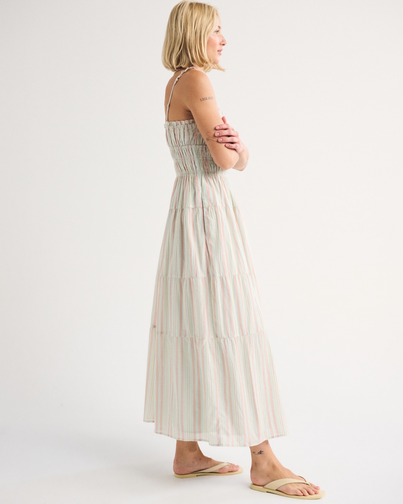 Bra-Free Button-Through Smocked Maxi Dress - thumbnail 8