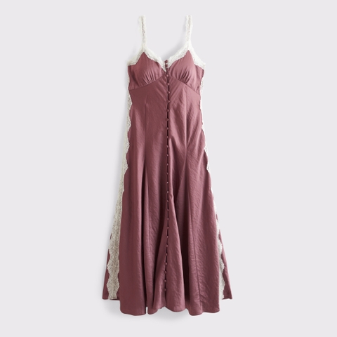 Женские платья Abercrombie & Fitch Bra-Free Lace Button-Through Midi Dress