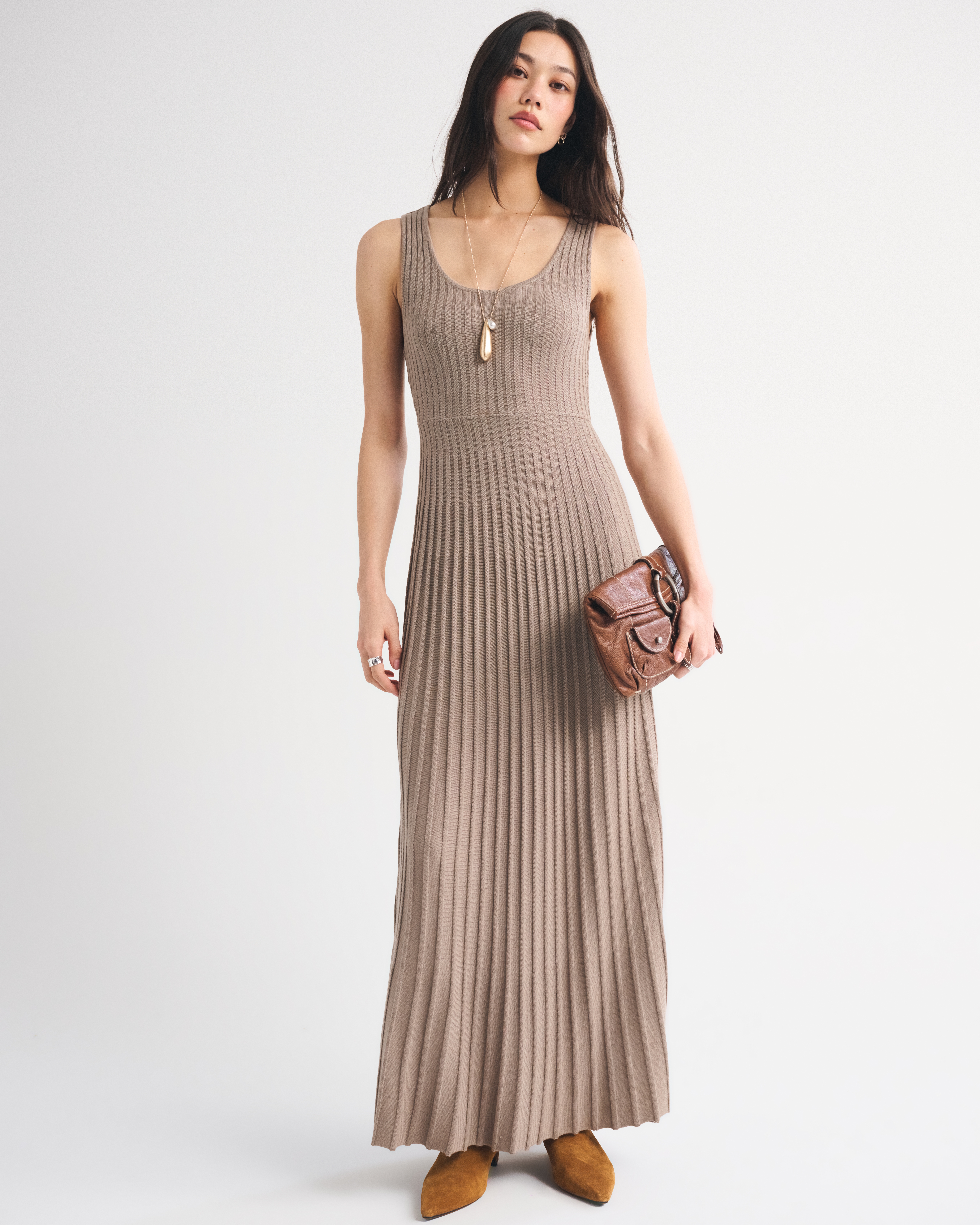 Женские платья Abercrombie & Fitch Pleated Maxi Sweater Dress — фото 3