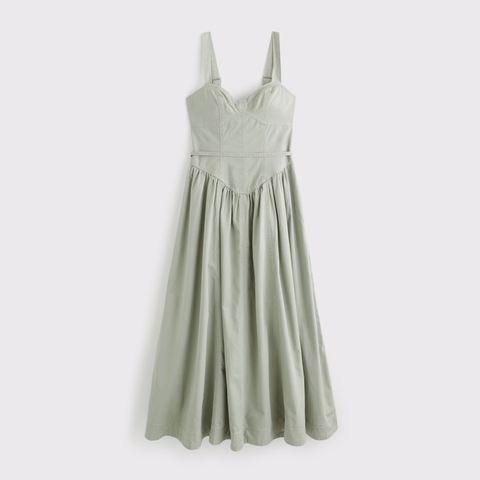 Женские платья Abercrombie & Fitch Twill Corset Midi Dress