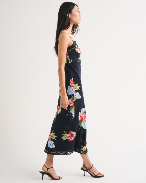 abercrombie 90s slip dress Abercrombie & Fitch | Dresses | Abercrombie Black Satin Cowl Neck Slip Dress