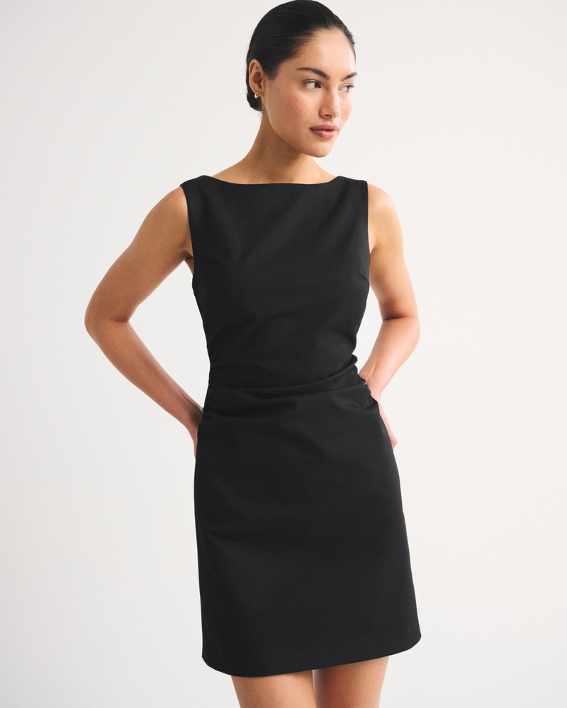 Bra-Free High-Neck Forme Ruched Mini Dress - thumbnail 6
