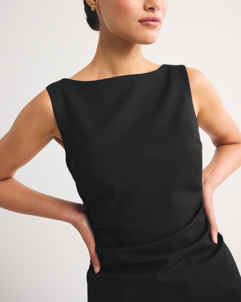 Bra-Free High-Neck Forme Ruched Mini Dress - thumbnail 8