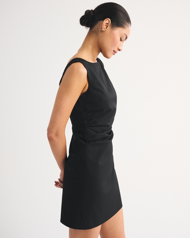 Bra-Free High-Neck Forme Ruched Mini Dress - thumbnail 9