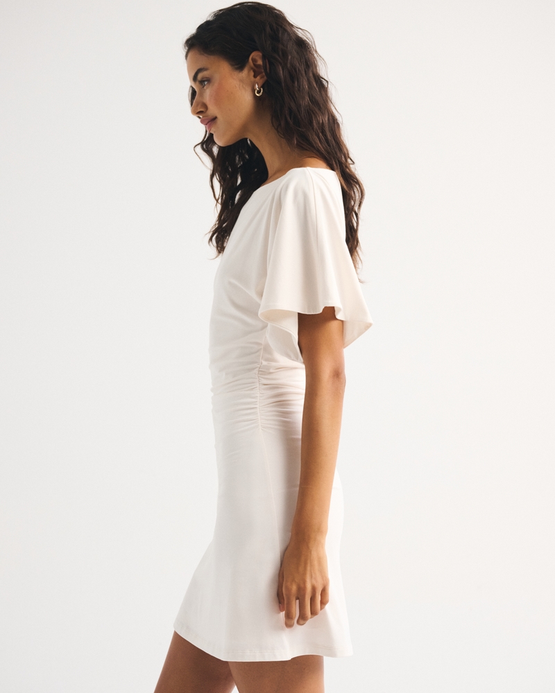 Flutter Sleeve Slash Mini Dress - thumbnail 9