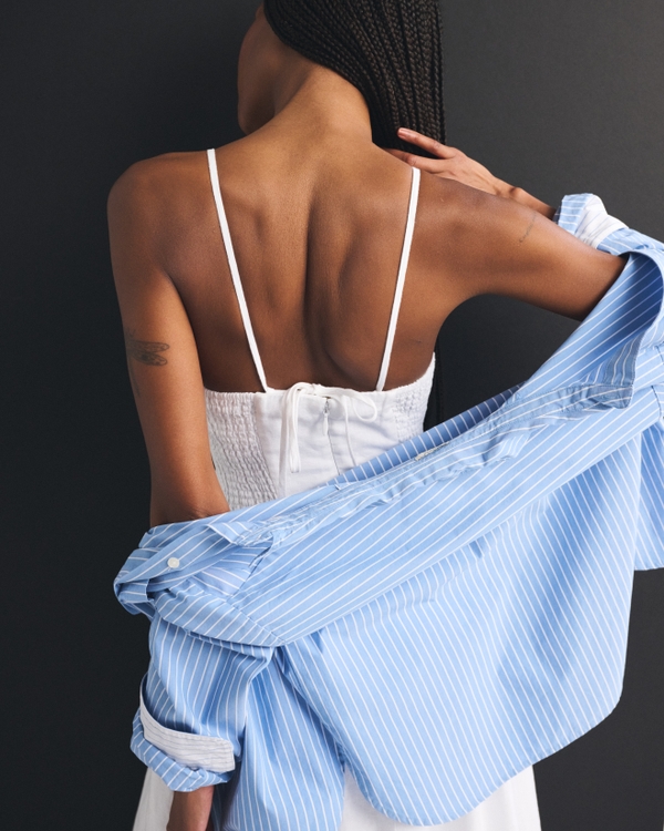 Women's 100% Linen A&F Dylan Halter Midi Dress | Women's New Arrivals |  Abercrombie.com