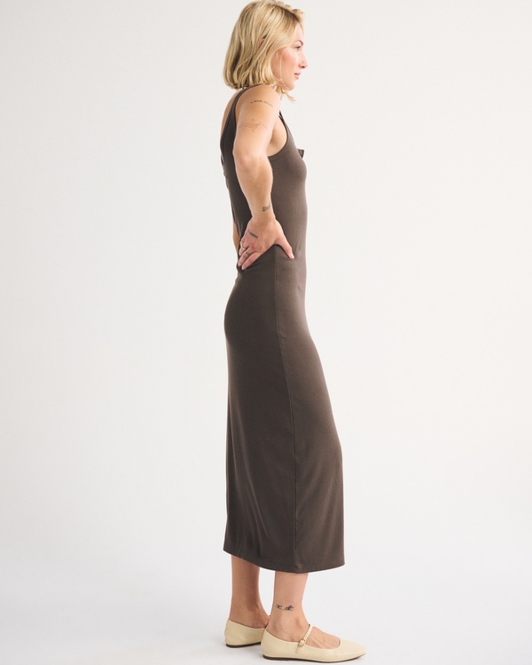 abercrombie button up midi dress Abercrombie + Button-Through Maxi Dress