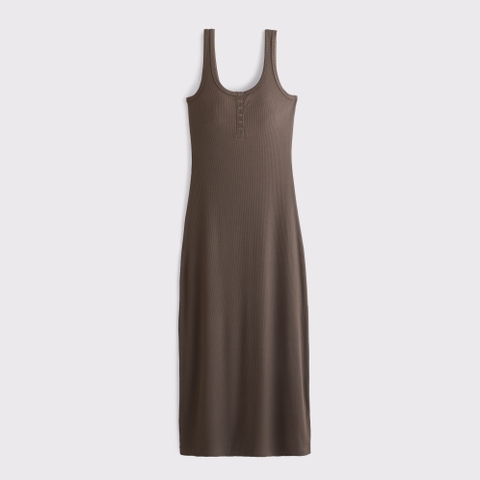 Женские платья Abercrombie & Fitch Scoopneck Button-Up Knit Midi Dress