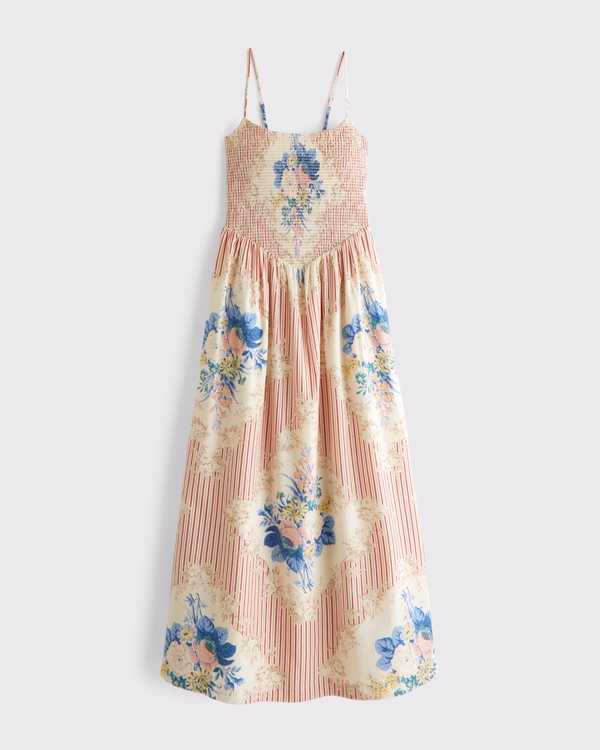 abercrombie short sleeve smocked midi dress Short-Sleeve Smocked Midi Dress