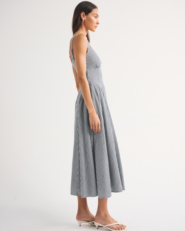 Women's Linen-Blend A&F Bra-Free Dylan Midi Dress | Women's Dresses &  Jumpsuits | Abercrombie.com