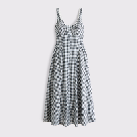 Женские платья Abercrombie & Fitch Linen-Blend A&F Bra-Free Dylan Midi Dress