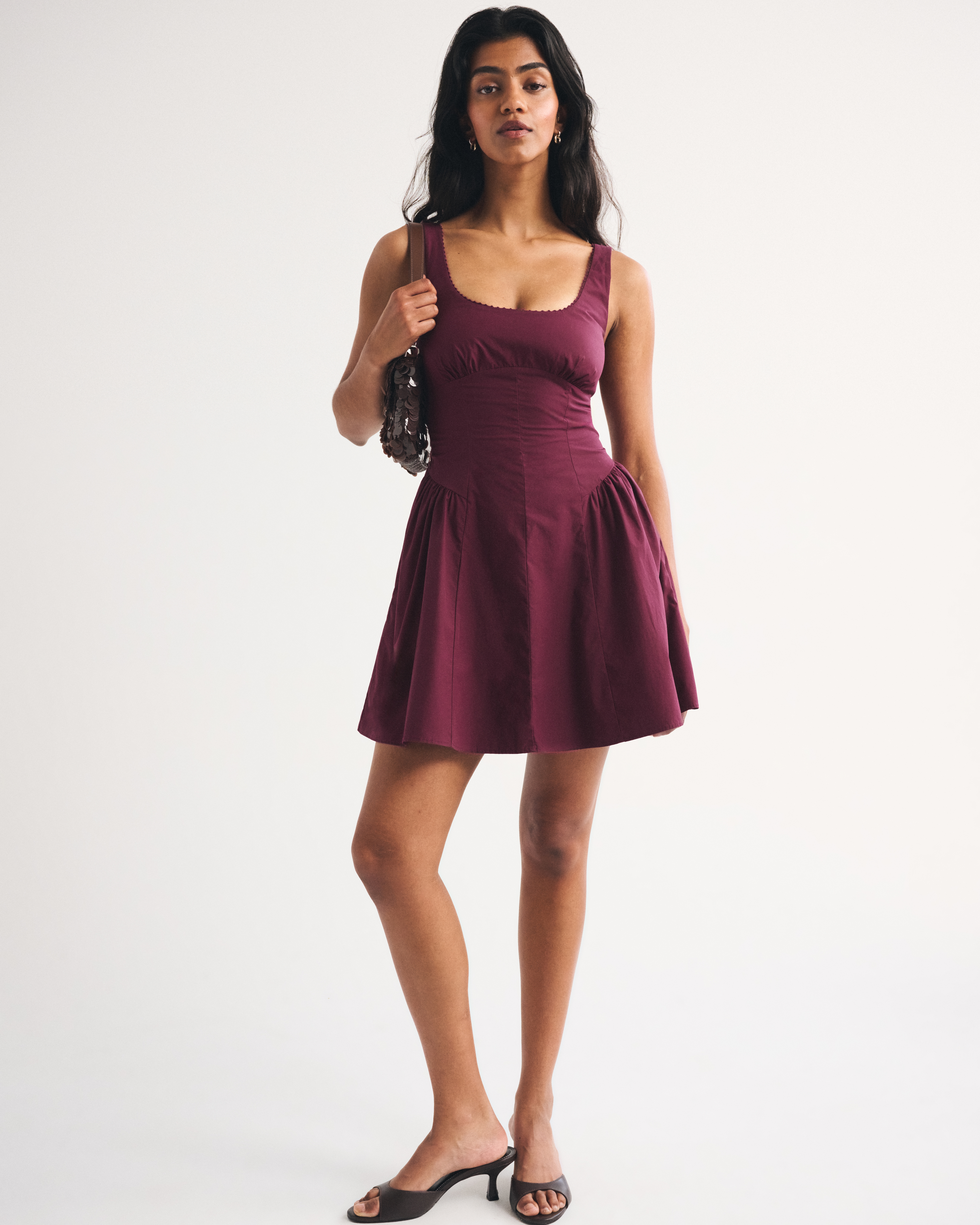 Abercrombie & Fitch A&f Dylan Bra-free Mini Dress In Maroon