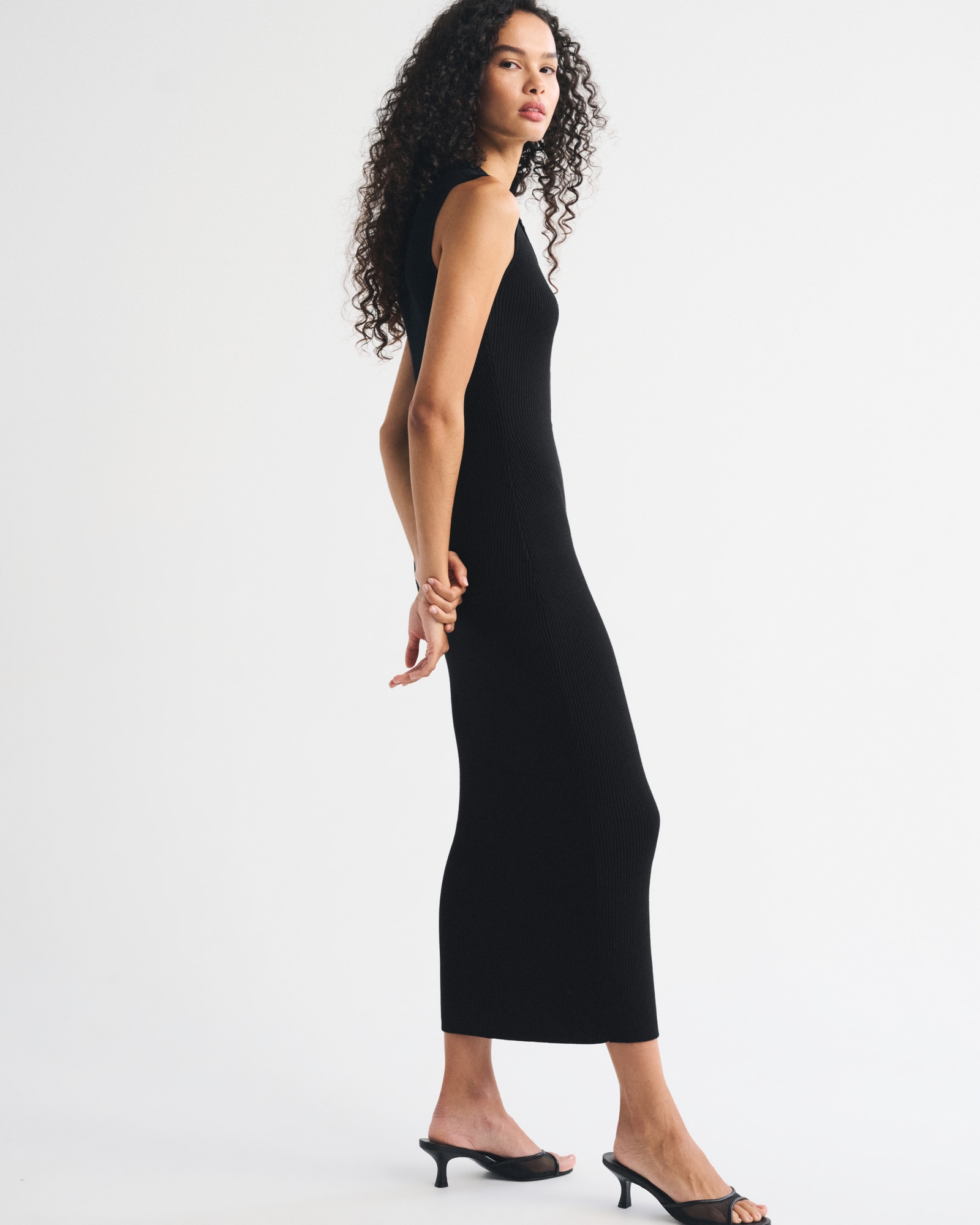 Button-Through Sweater Midi Dress thumbnail 3