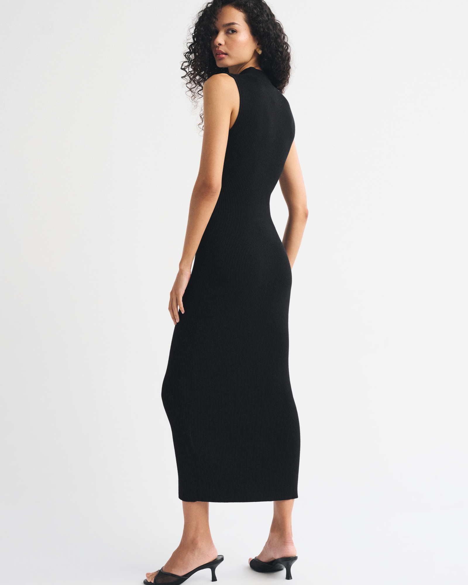 Button-Through Sweater Midi Dress thumbnail 4