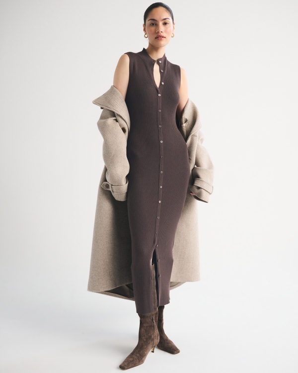 Mock Neck Midi Sweater Dress by Abercrombie & Fitch