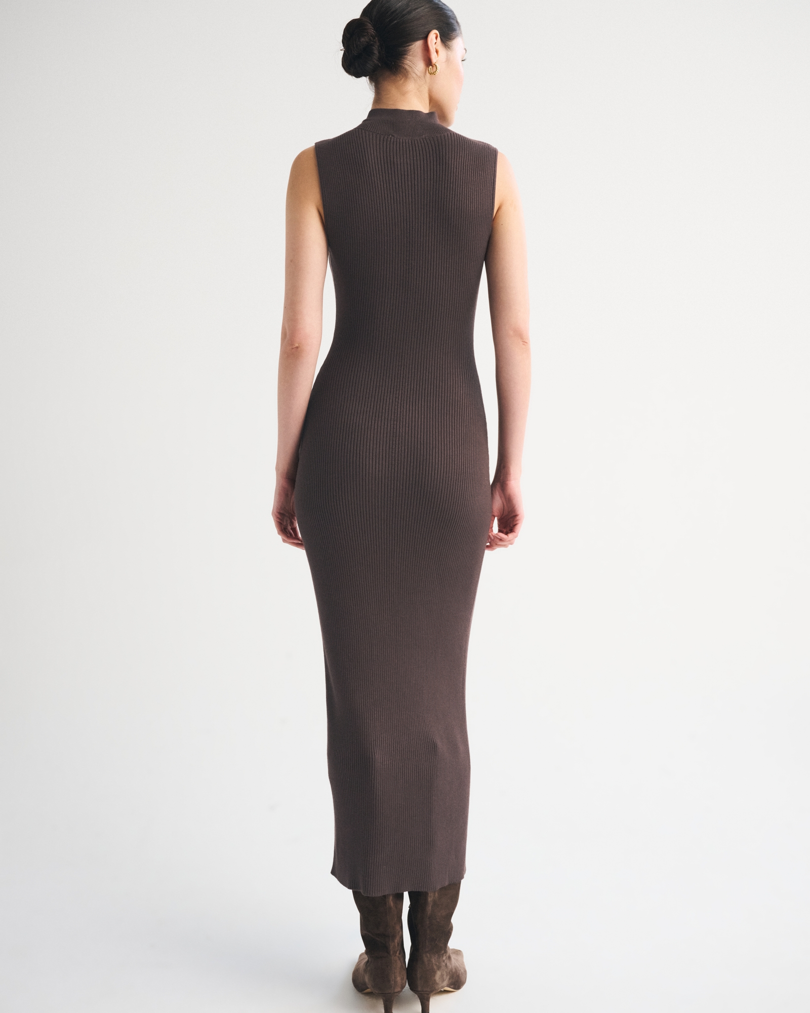 Mock Neck Midi Sweater Dress thumbnail 4