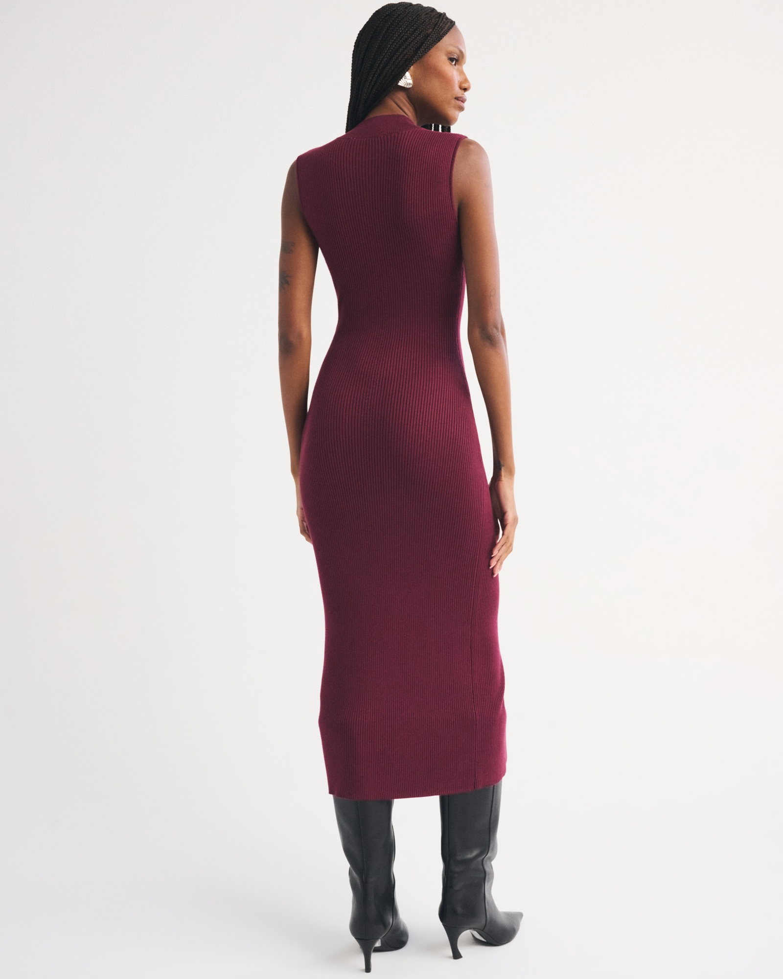 Button-Through Sweater Midi Dress thumbnail 4