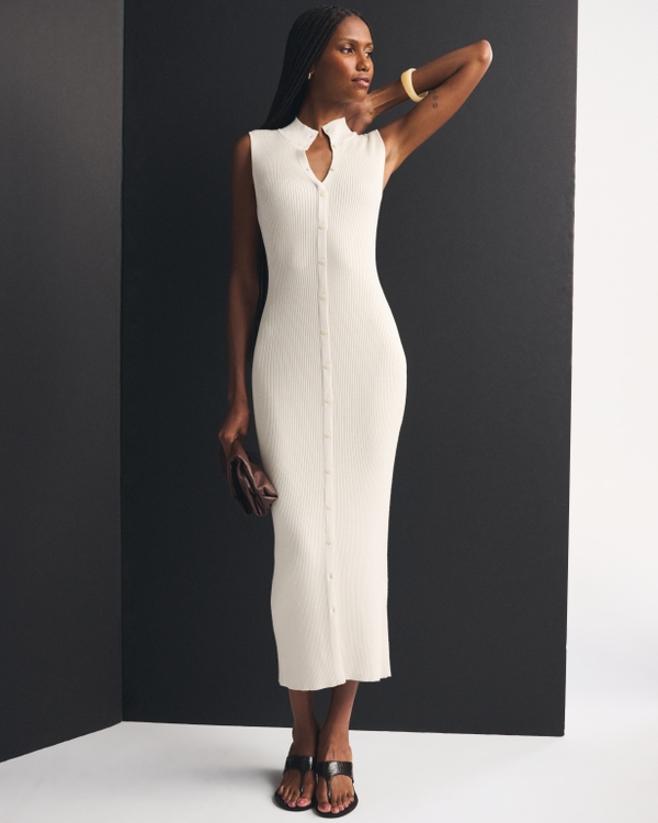 Mock Neck Midi Sweater Dress by Abercrombie & Fitch