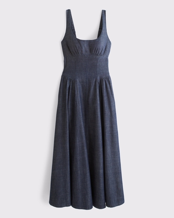 A&F Dylan Bra-Free Denim Midi Dress